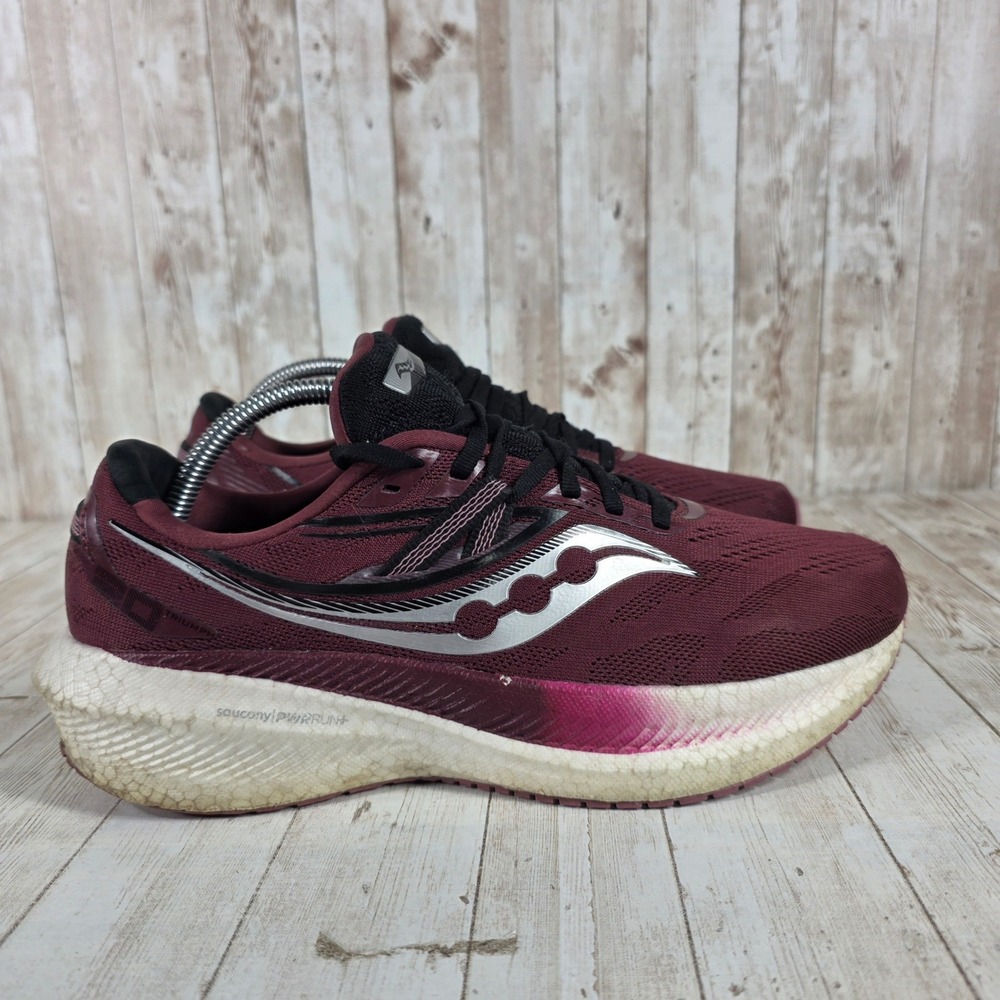 Saucony Triumph 4 Women's Running‎ Shoes Burgundy Size 10.5 PWRRUN PB